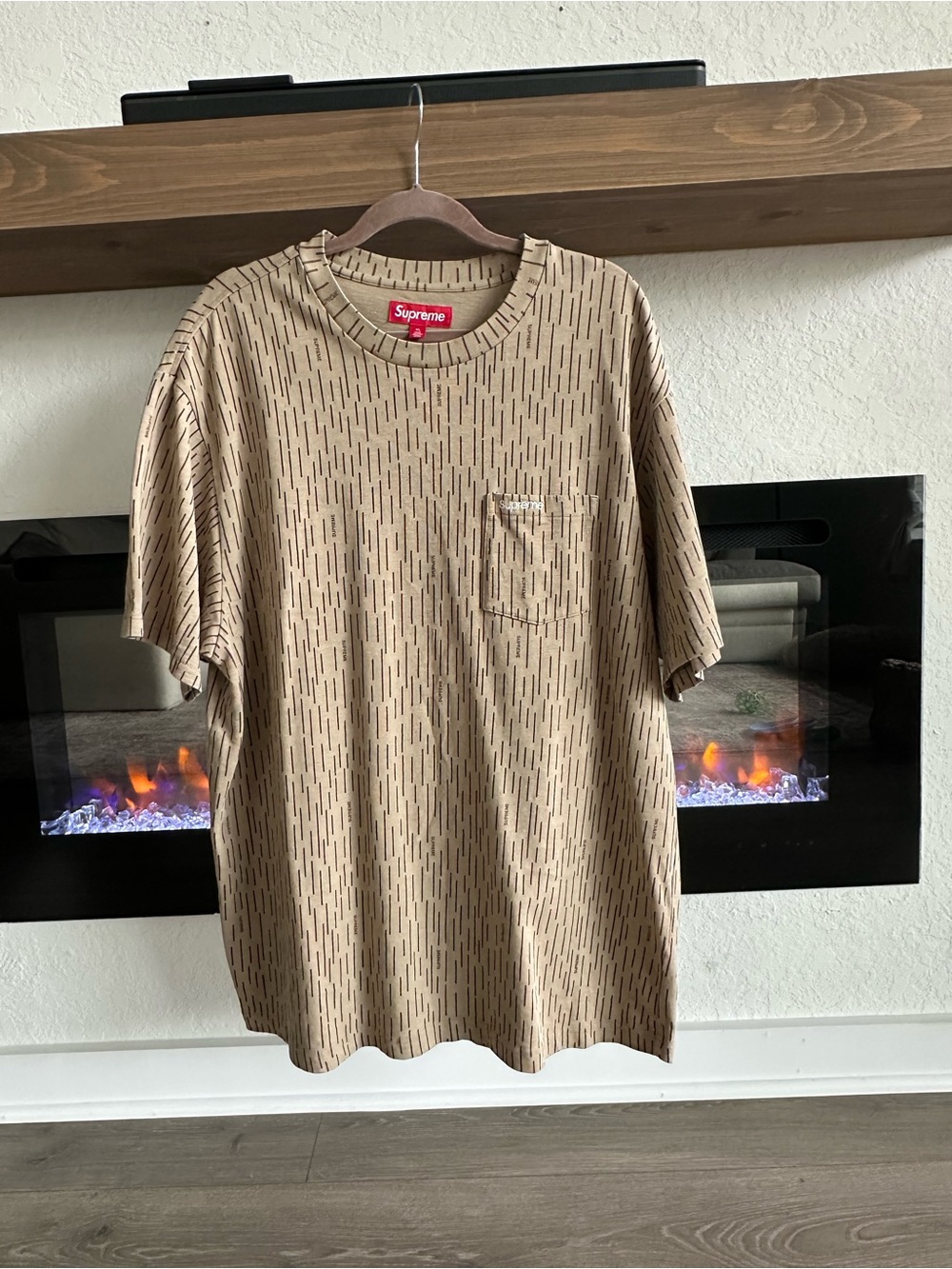Supreme Short-Sleeve Pocket Tee 'Tan Raindrop'